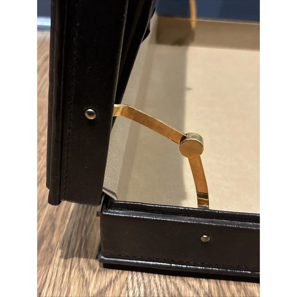 Leather Presto Briefcase Classic Brown Leather